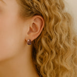 Kolczyki Tears mini z emalią Chocolate 1 cm