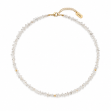 Natural Pearl Necklace Pearls Classic with 24k Gold-Plated Clasp