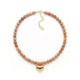 Naszyjnik Love z kamieni słonecznych z zawieszką Heart