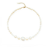 Naszyjnik z pereł naturalnych Pearls IV Essence z pozłacanym 24k zapięciem