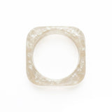 Bransoletka Transparent White z żywicy