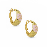 Kolczyki wiszące z emalią ręcznie malowane