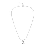 Naszyjnik z zawieszką księżyc, srebro pokryte ceramiką