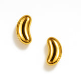 Kolczyki BEANS 2 cm, pozłacane 24k złotem.