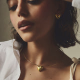 Kolczyki Hearts pozłacane 24k złotem