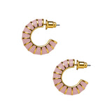 Kolczyki z emalią różową