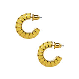 Kolczyki z emalią żółtą