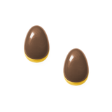 Kolczyki Tears mini z emalią Chocolate 1 cm