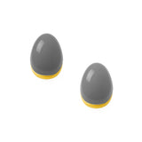 Kolczyki Tears mini z emalią Grey 1 cm