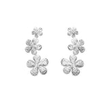 Kolczyki DAISY, srebro pokryte ceramiką 3 kwiaty