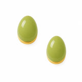 Náušnice Tears mini se smaltem Olive 1 cm