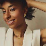 Naszyjnik BEANS z zawieszką 2 cm, pozłacaną 24k złotem.