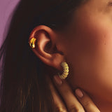 Kolczyki z emalią żółtą