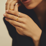 Pierścionek OVAL 3mm, pozłacany 24k złotem