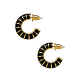 Kolczyki z emalią czarną