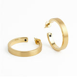 Náušnice OVÁLNÉ VELKÉ SATÉNOVÉ se zirkony, pozlacené 24k zlatem