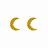 Kolczyki sztyfty księżyce - Moon Dust w pozłoceniu 24k