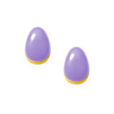 Kolczyki Tears mini z emalią Lavenda 1 cm