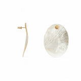 Kolczyki Muszle XL 5,5 cm z pozłacanym sztyftem