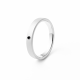 Pierścionek OVAL 2 mm, srebro pokryte ceramiką