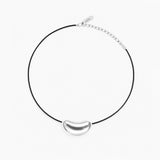 Naszyjnik BEANS z zawieszką 2 cm, srebro pokryte ceramiką