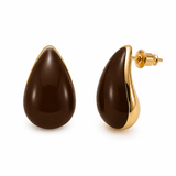 24k gold-plated Tears earrings - 3cm