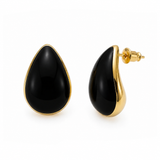 24k gold-plated Tears earrings - 3cm