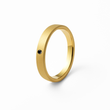 Pierścionek OVAL 2 mm, pozłacany 24k złotem