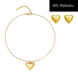 Zestaw kolczyki i naszyjnik z kolekcji Hearts w pozłoceniu