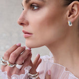 Náušnice z kolekce Sweet&Sour s krystaly ve stříbření