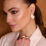 Náušnice Tears pozlacené 24k zlatem - 3cm