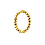 Obrączka z kulek pokryta 24-karatowym złotem