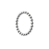 Obrączka z kulek posrebrzana