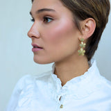 Kolczyki DAISY, pozłacane 24k złotem 3 kwiaty