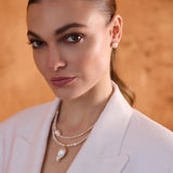 Náušnice přírodní perly pecky stříbro pozlacené 1 cm