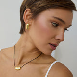 Kolczyki BEANS 2 cm, pozłacane 24k złotem.