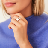 Pierścionek OVAL 2 mm, srebro pokryte ceramiką