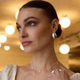 Náušnice Tears postříbřené – 3 cm