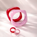 Bransoletka Transparent Pink Flamingo z żywicy