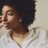 Naszyjnik BEANS z zawieszką 2 cm, srebro pokryte ceramiką