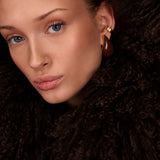 Large teardrop earrings, 24k gold plated - 3cm