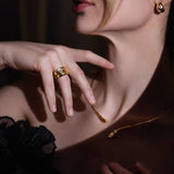 Pierścionek z kolekcji Sweet&Sour z kryształami w pozłoceniu 24k