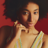 Pierścionek z emalią „Lemon light” mini