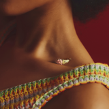 Kolczyki wiszące z emalią ręcznie malowane