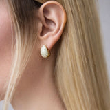 Kolczyki Tears mini z emalią Straciatella