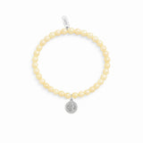 Bransoletka z masy perłowej ze srebrną zawieszką