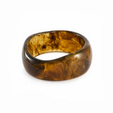 Bransoletka Transparent Green amber z żywicy