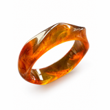 Bransoletka Transparent Smoked amber z żywicy