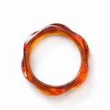 Bransoletka Transparent Smoked amber z żywicy