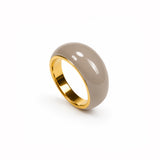 "Rouge" mini ring with hand enamel, 24k gold-plated